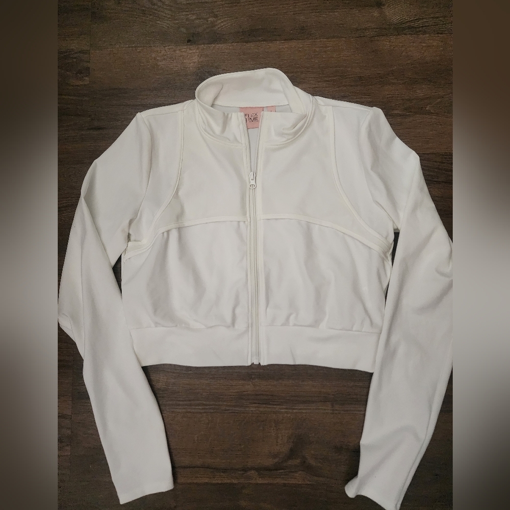 All in Motion Women's White Zip-Up Jacket